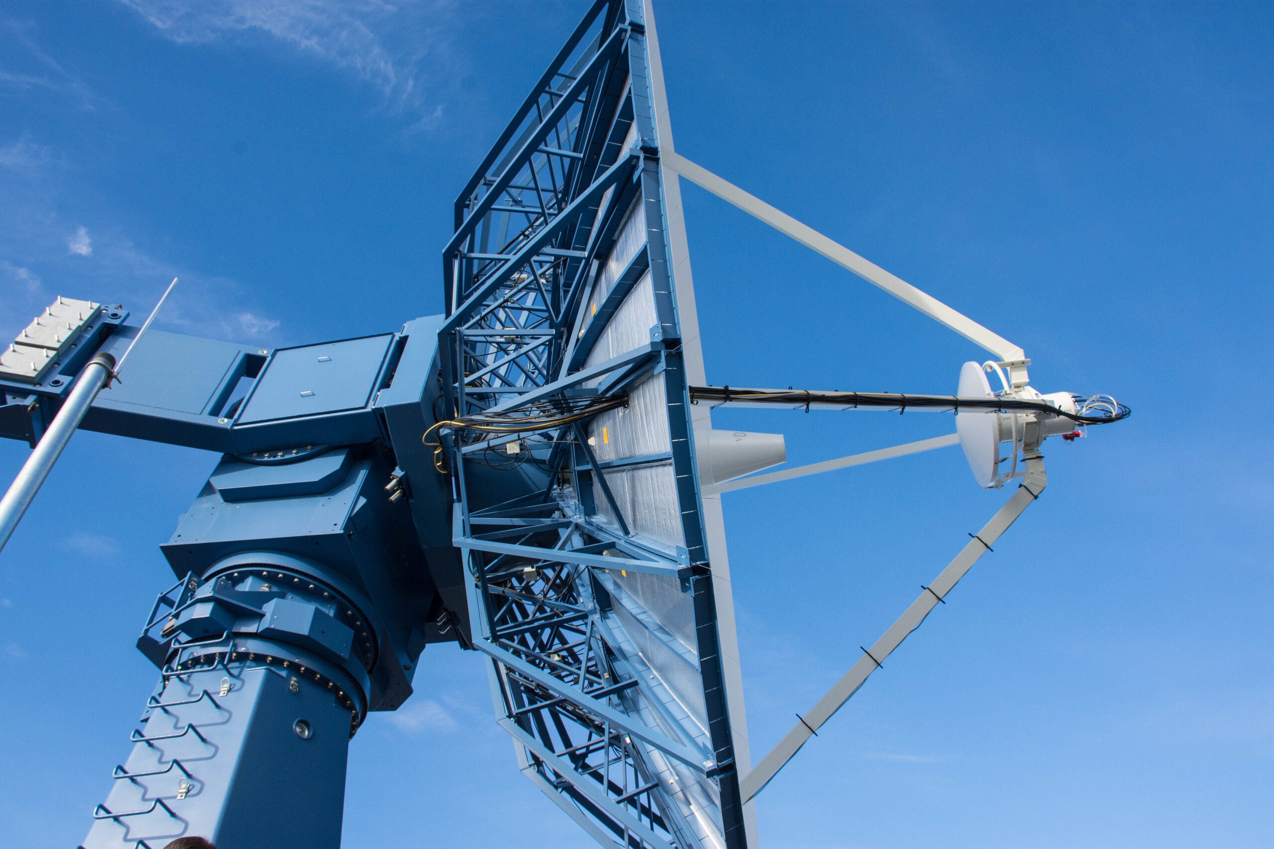 Ground station antenna in Fairbanks, Alaska.