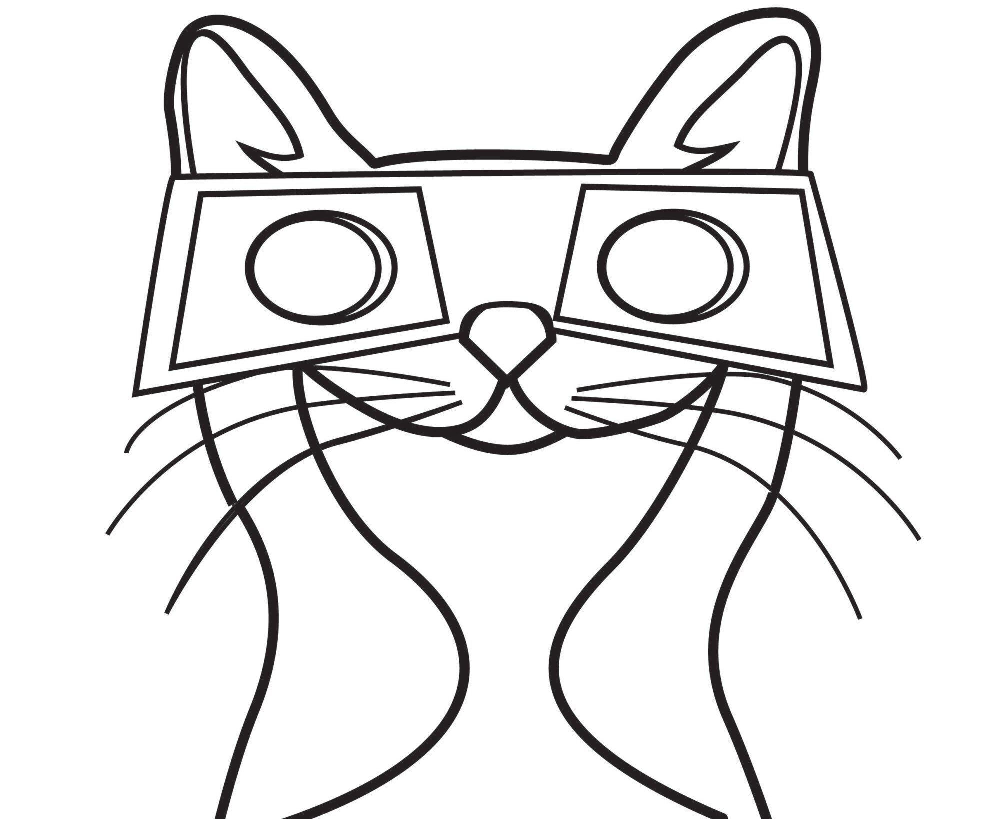 Cat coloring page